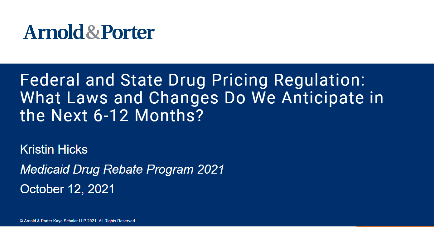 Federal and State Drug Pricing Regulation: What Laws and Changes Do We ...