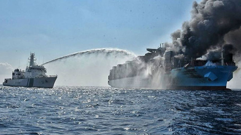 It took six weeks to extinguish fires that broke out on Maersk Honam in March last year.
