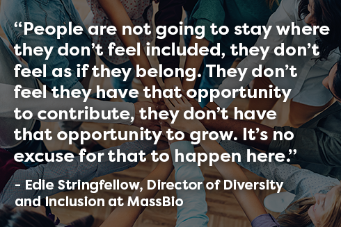 Edie Stringfellow,  MassBio on diversity in biotech