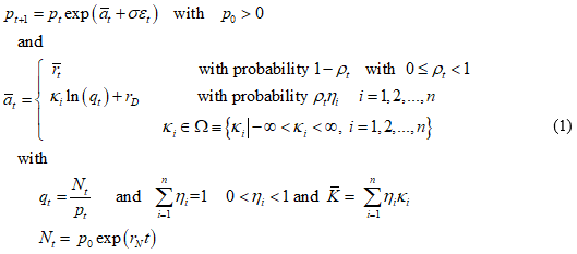 simple stochastic price process with a discrete Poisson process