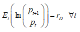 Rational expectation condition